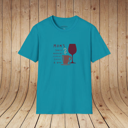 Mom's sanity brought to you by Coffee & Wine Personalized Tee