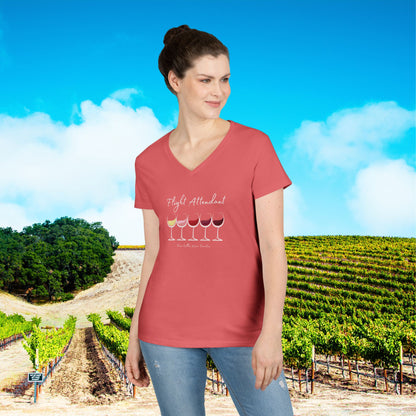 Flight Attendant Ladies V-Neck  Tee