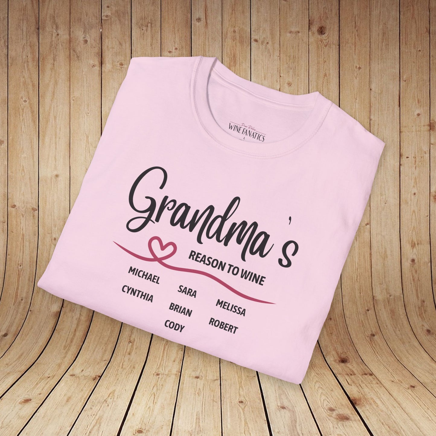 Grandma's Reason To Wine Personalized T-Shirt