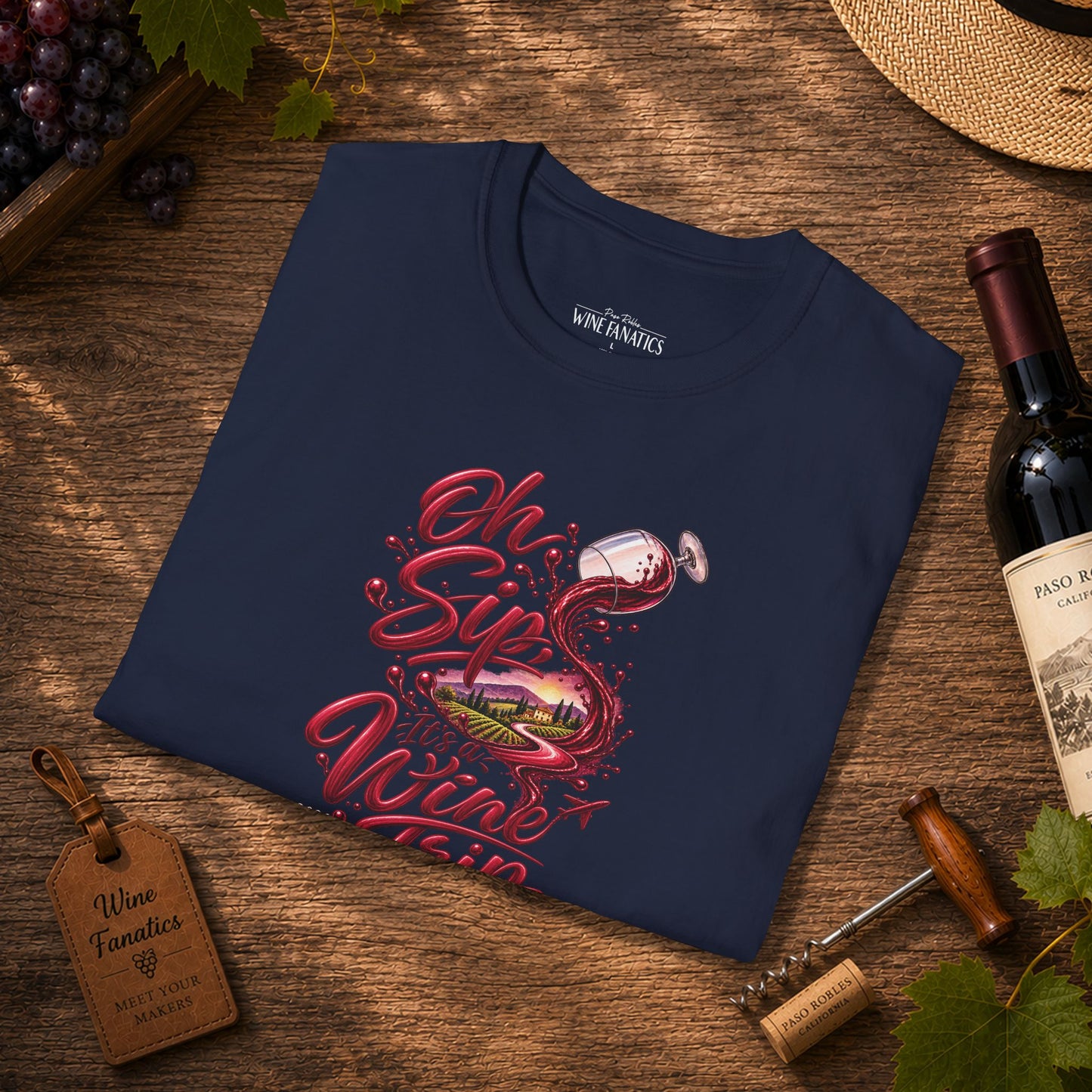 Oh Sip It's A Wine Trip Personalized Crewneck Tee