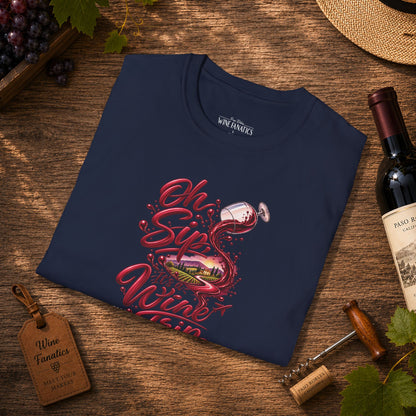 Oh Sip It's A Wine Trip Personalized Crewneck Tee