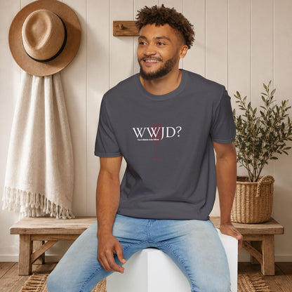 WWJD? Turn Water Into Wine Crewneck Tee