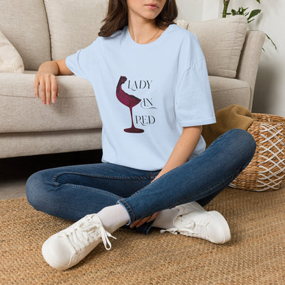 Lady In Red Crewneck Tee