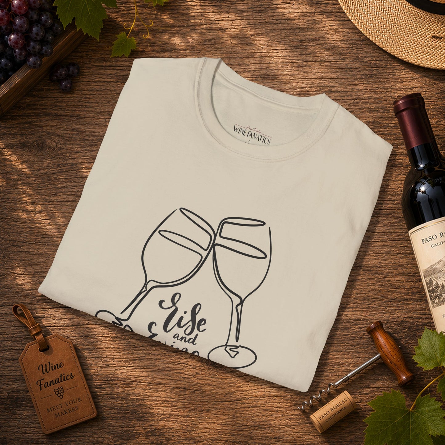 Rise & Wine Crewneck Tee