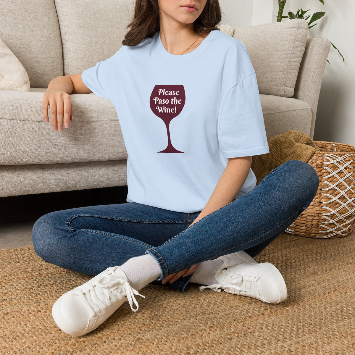 Please Paso The Wine Crewneck Tee