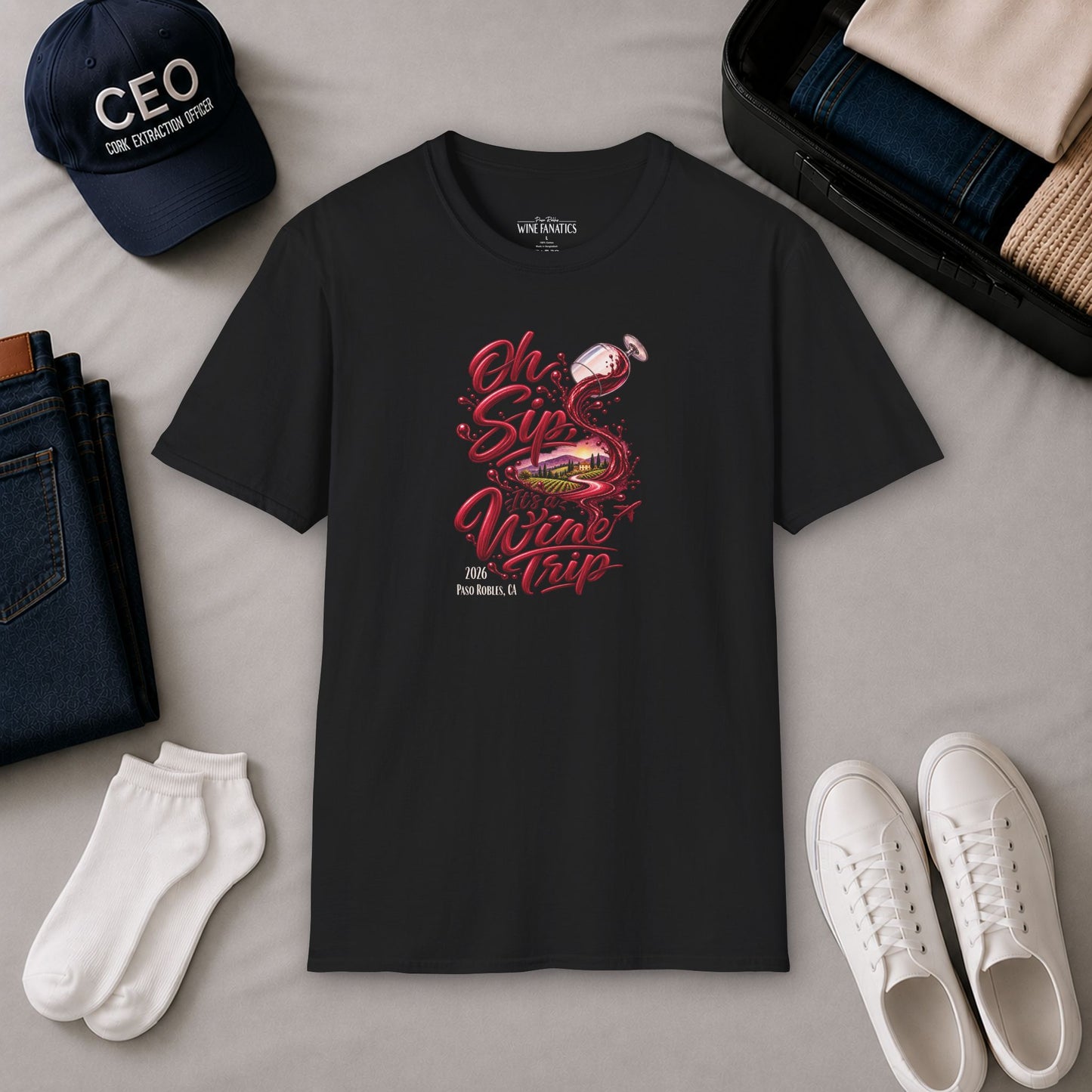Oh Sip It's A Wine Trip Personalized Crewneck Tee