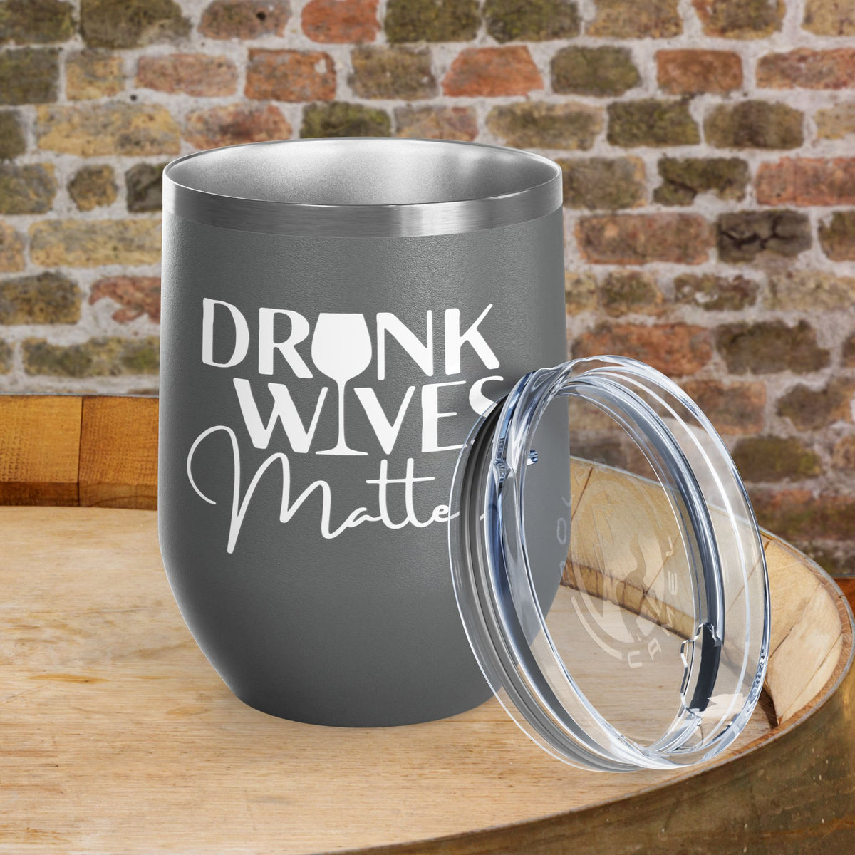 Drunk Wives Matter Personalized 12oz Wine Tumbler