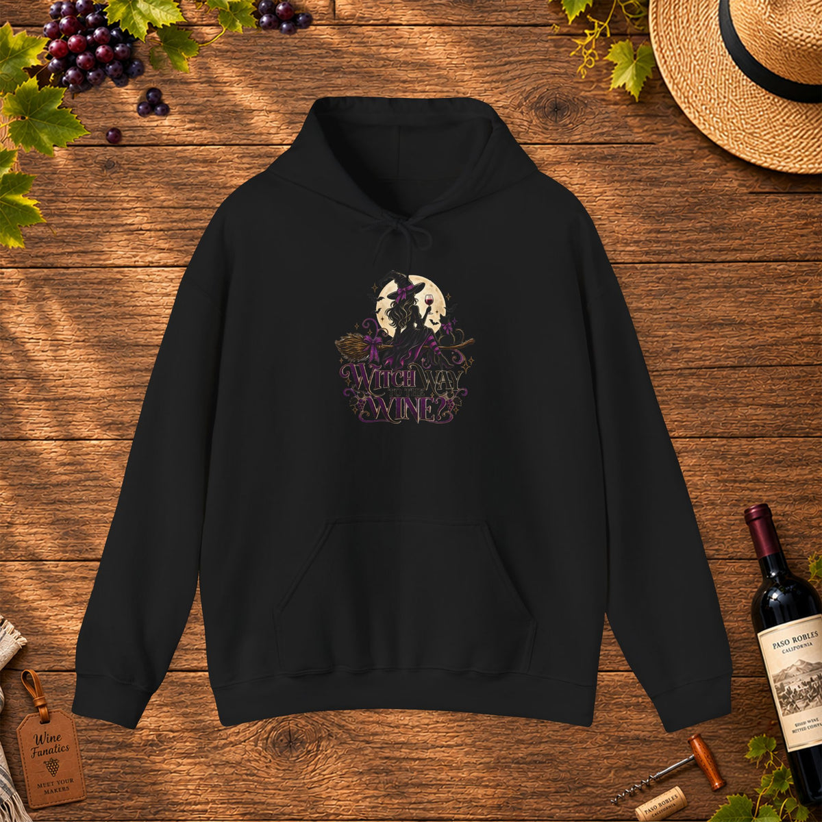 Witch Way To The Wine Hoodie