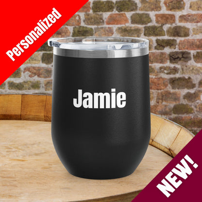 'MERICA Independence Day Personalized 12oz Wine Tumbler