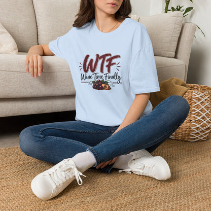 WTF Wine Tasting Finally Crewneck T-Shirt