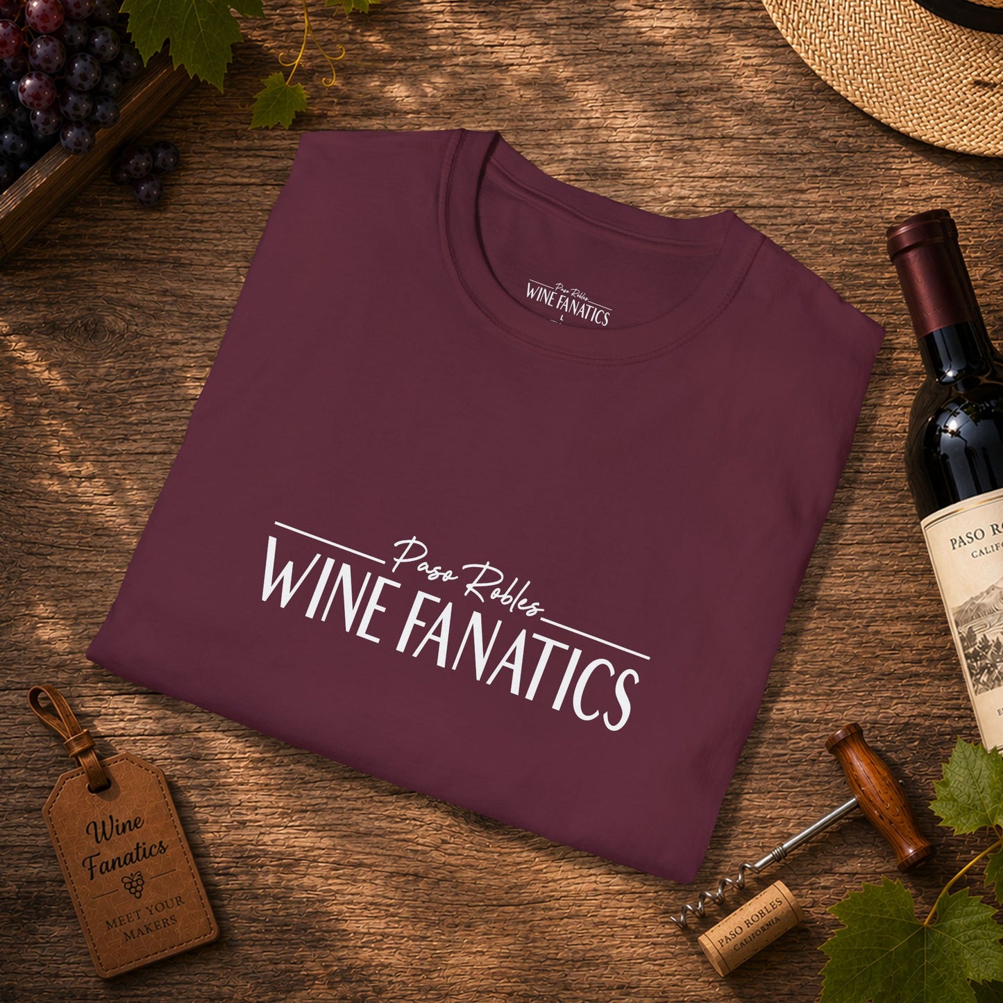 Paso Robles Wine Fanatics Logo Crewneck T-Shirt