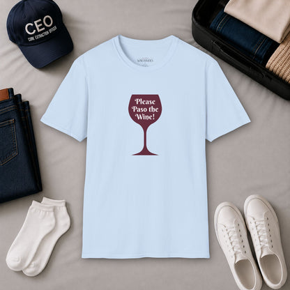 Please Paso The Wine Crewneck Tee