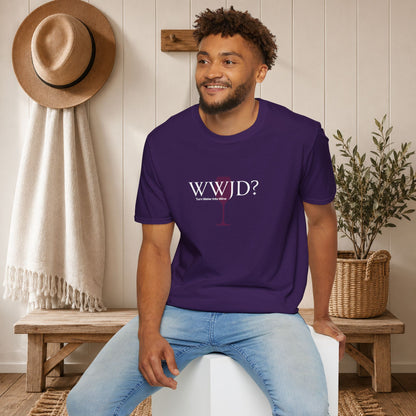 WWJD? Turn Water Into Wine Crewneck Tee