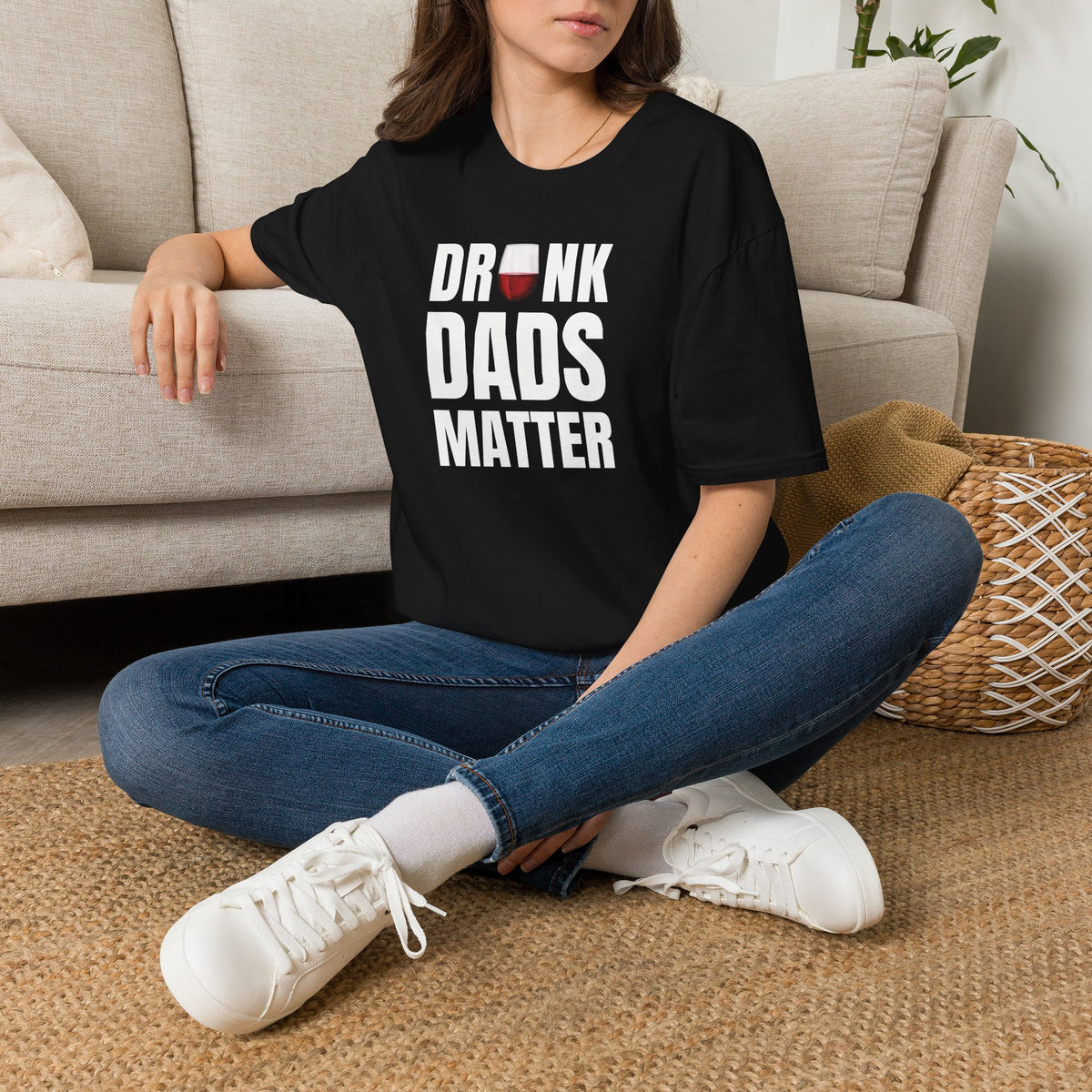 Drunk Dads Matter Crew Neck T-Shirt
