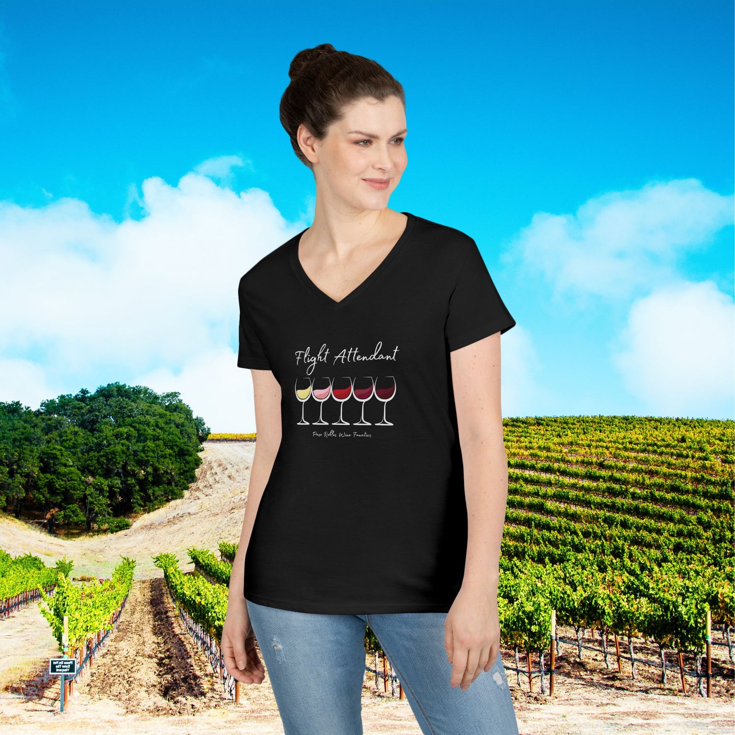 Flight Attendant Ladies V-Neck  Tee