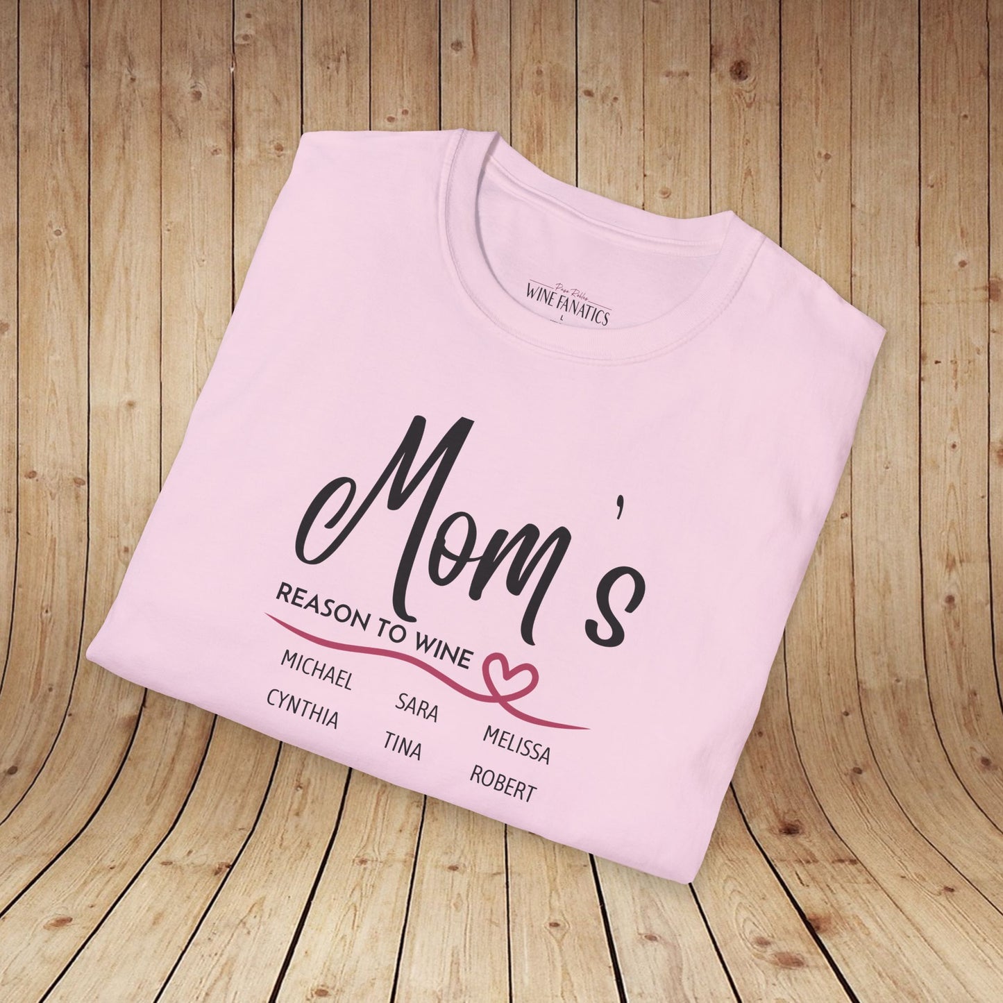 Mom's Reason To Wine Personalized Tee