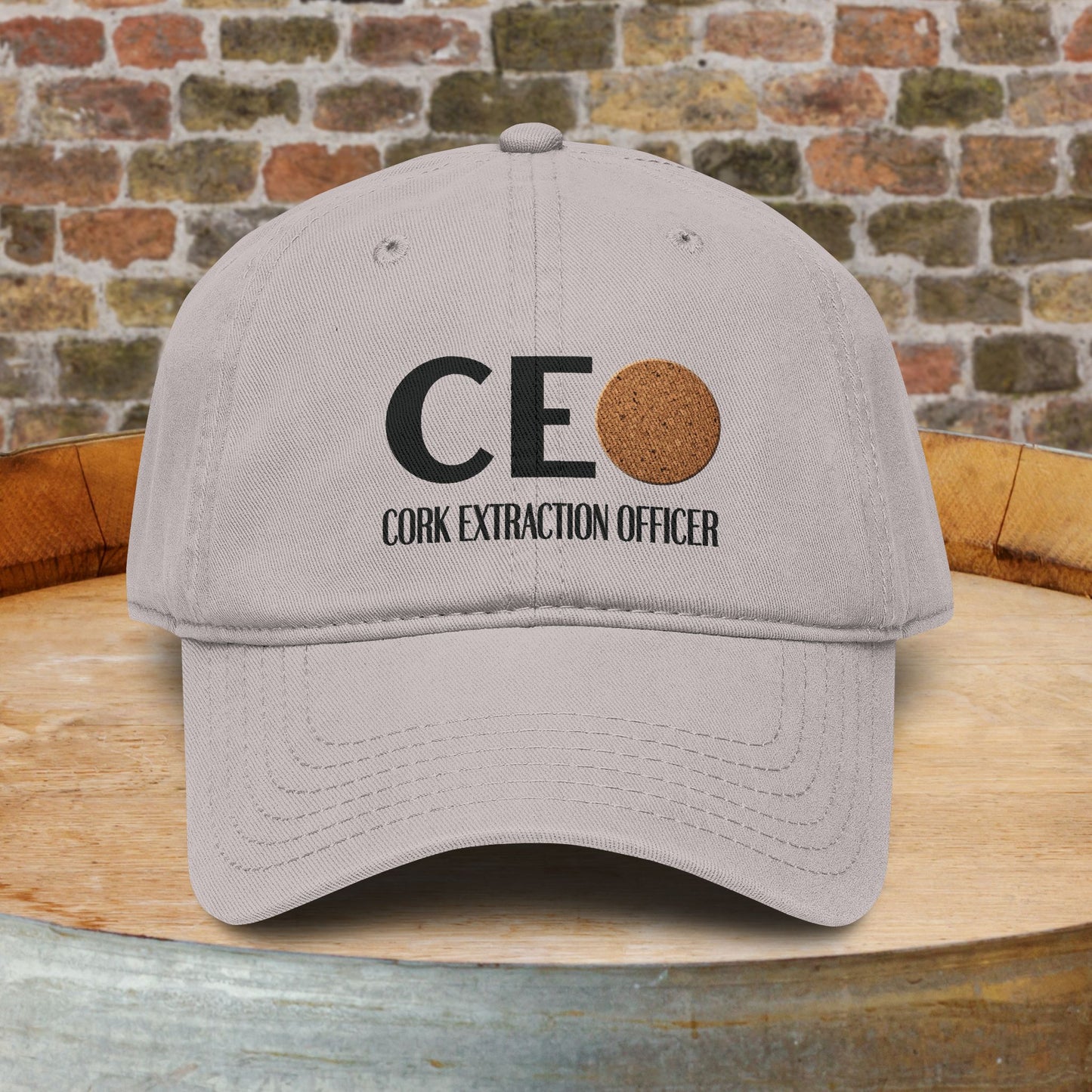 Cork Extraction Officer (CEO) Washed Baseball Cap