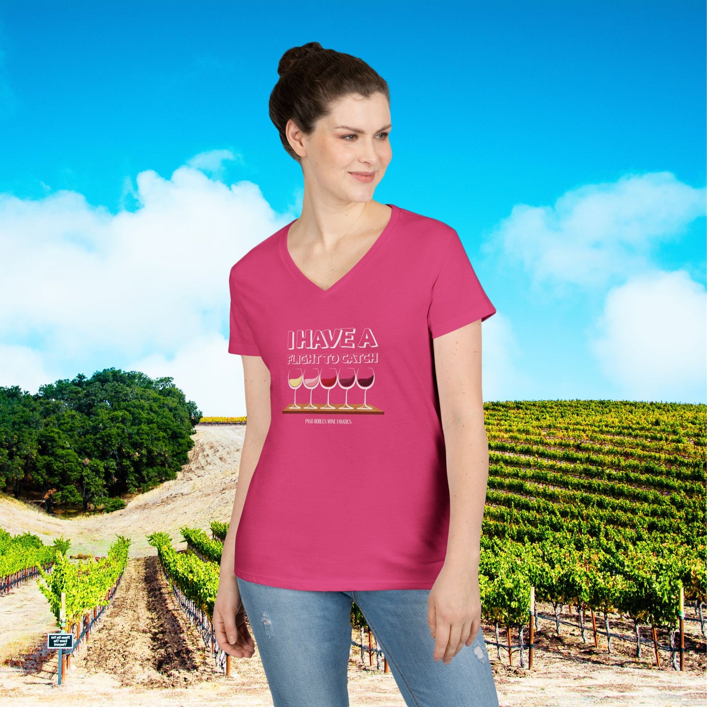 I Have A Flight To Catch Ladies V-Neck  Tee