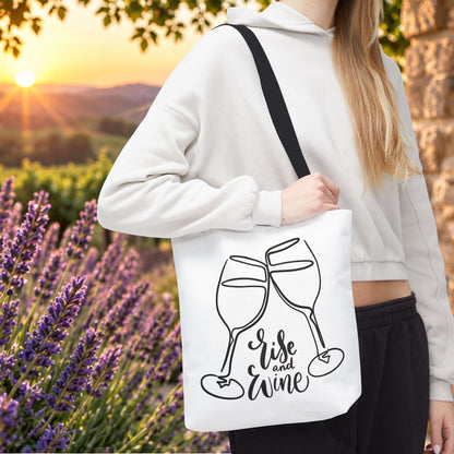 Rise & Wine Personalized Tote Bag