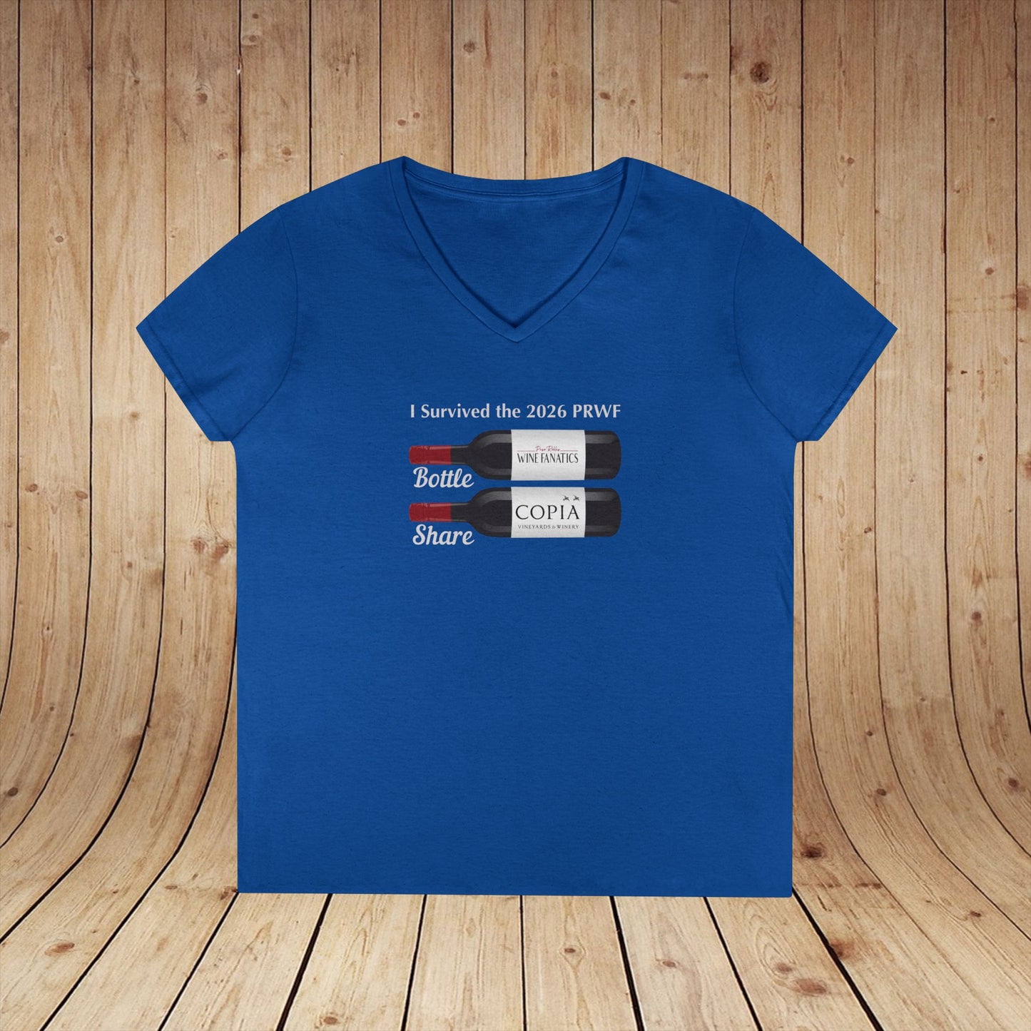 PRWF 2026 Bottle Share Ladies V-Neck Tee