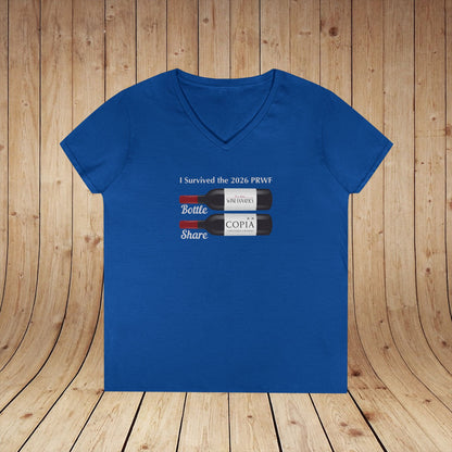 PRWF 2026 Bottle Share Ladies V-Neck Tee