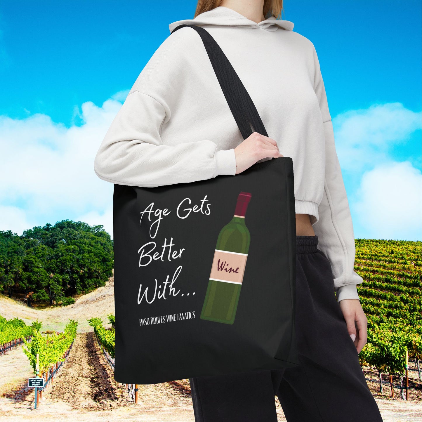 Age Gets Better With Wine Tote Bag