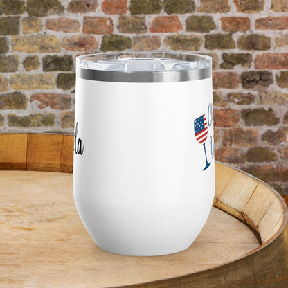Cheers to 250 Years Independence Day Personalized 12oz Wine Tumbler