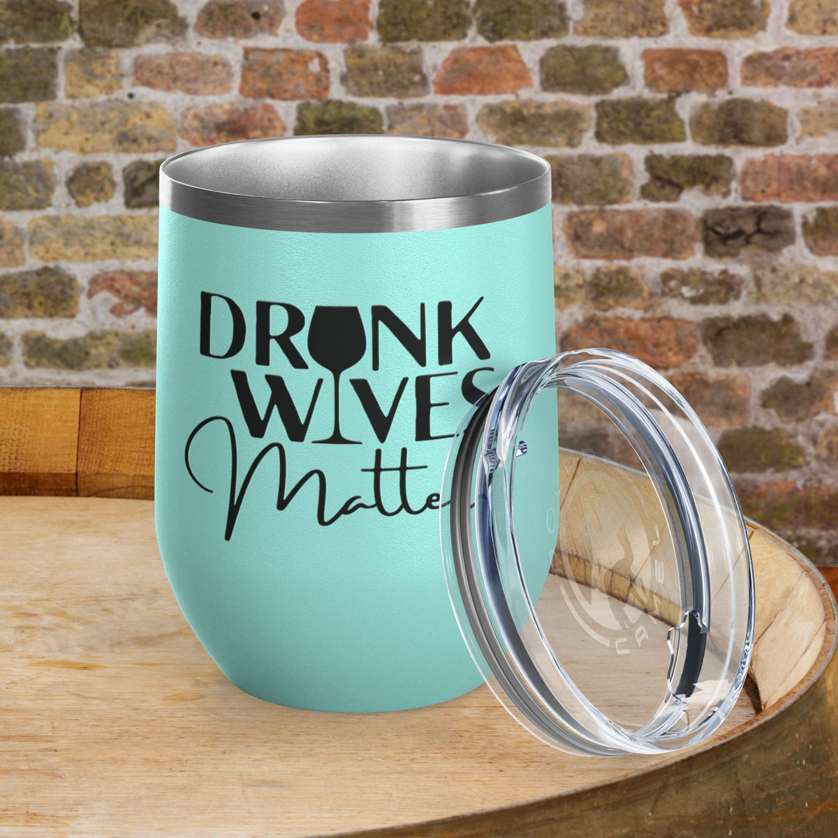 Drunk Wives Matter Personalized 12oz Wine Tumbler