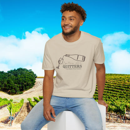 Spitters Are Quitters wine Unisex Softstyle T-Shirt