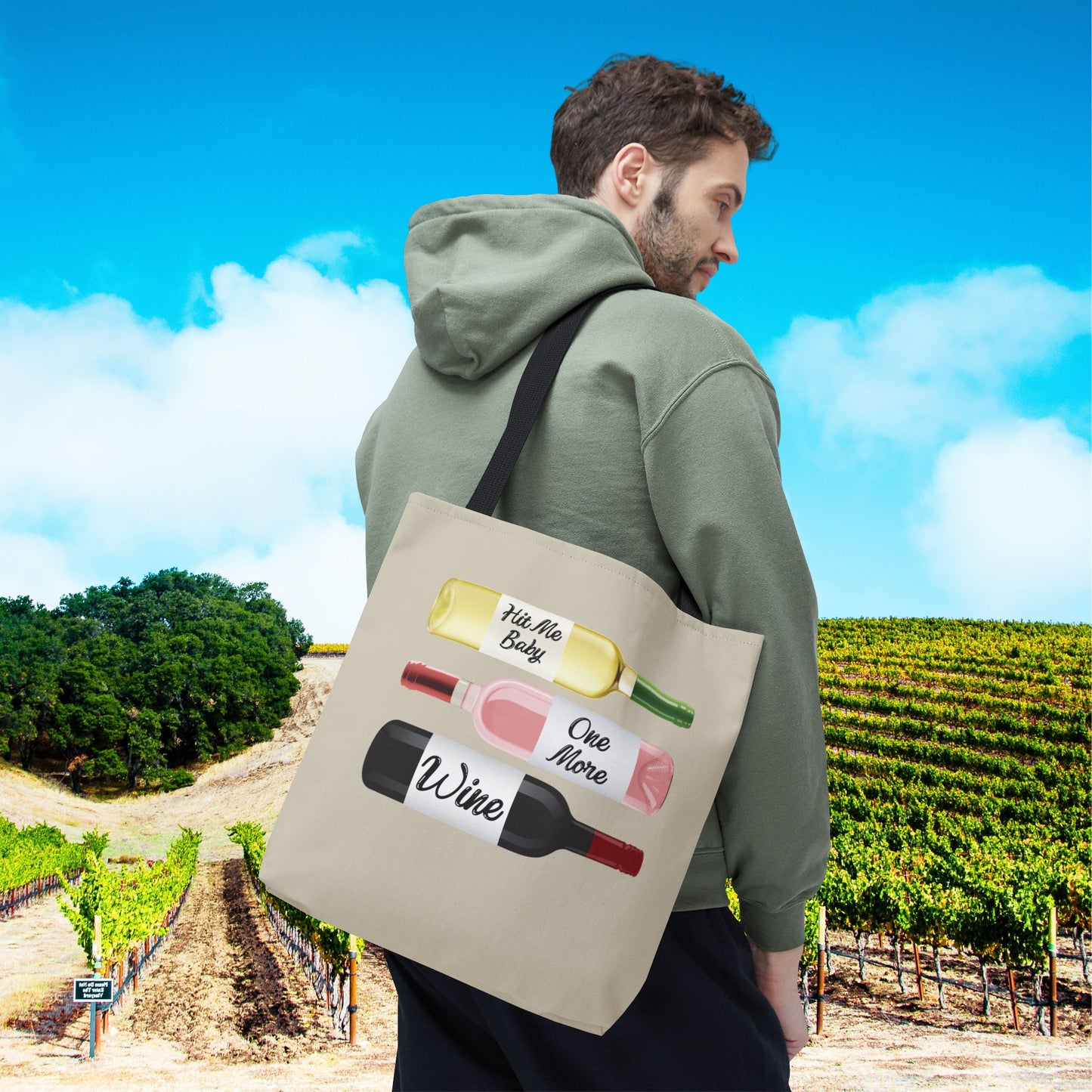 Hit Me Baby One More Wine Tote Bag
