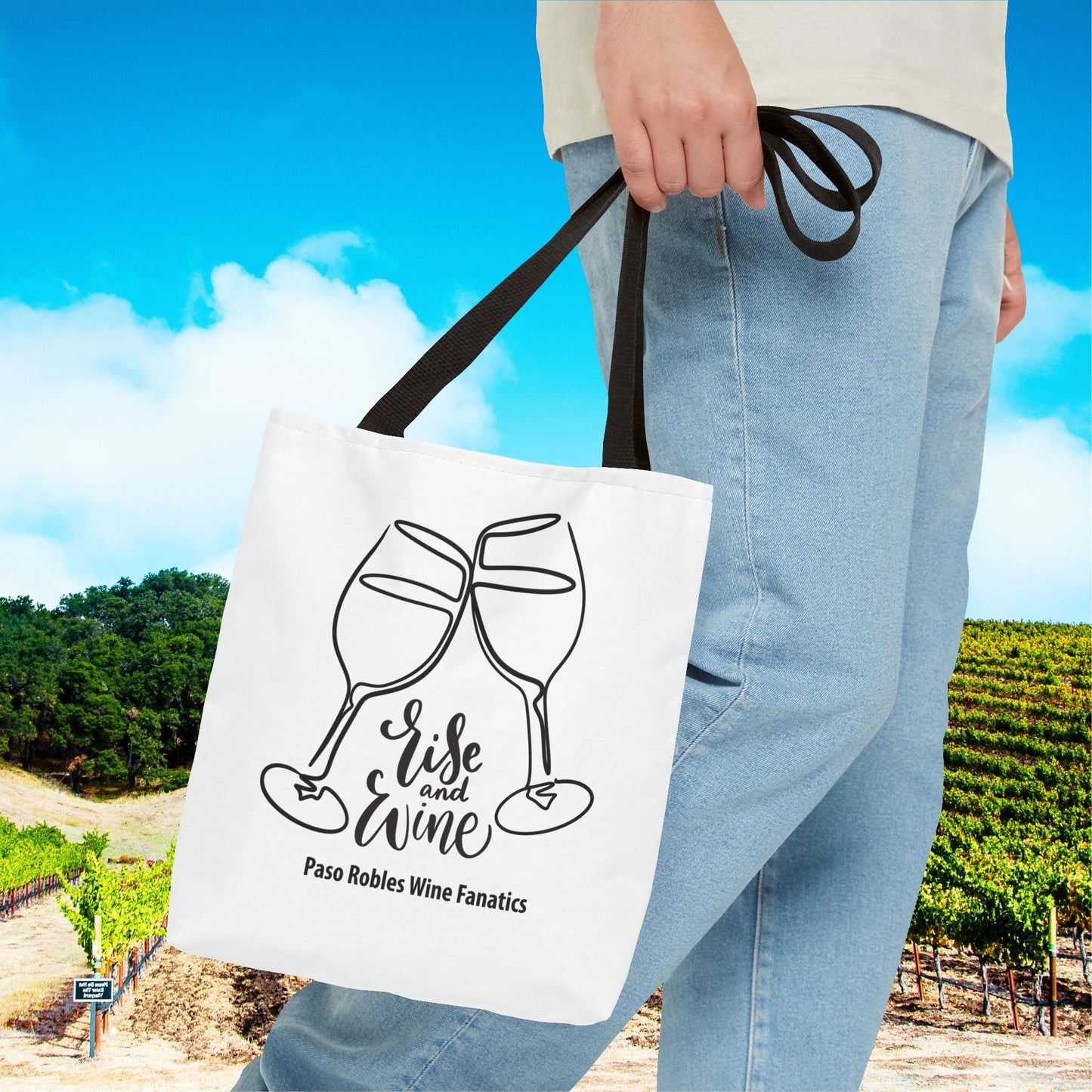 Rise & Wine Tote Bag