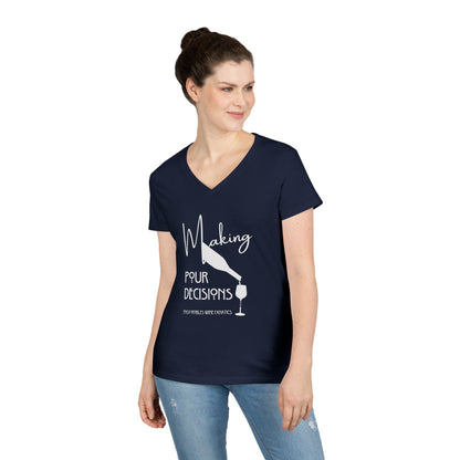 Making Pour Decisions Ladies' V-Neck Tee