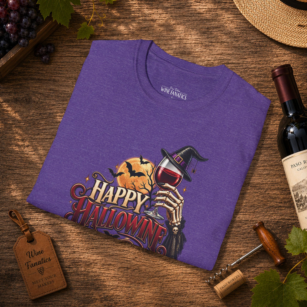 Happy Hallowine Crewneck T-Shirt