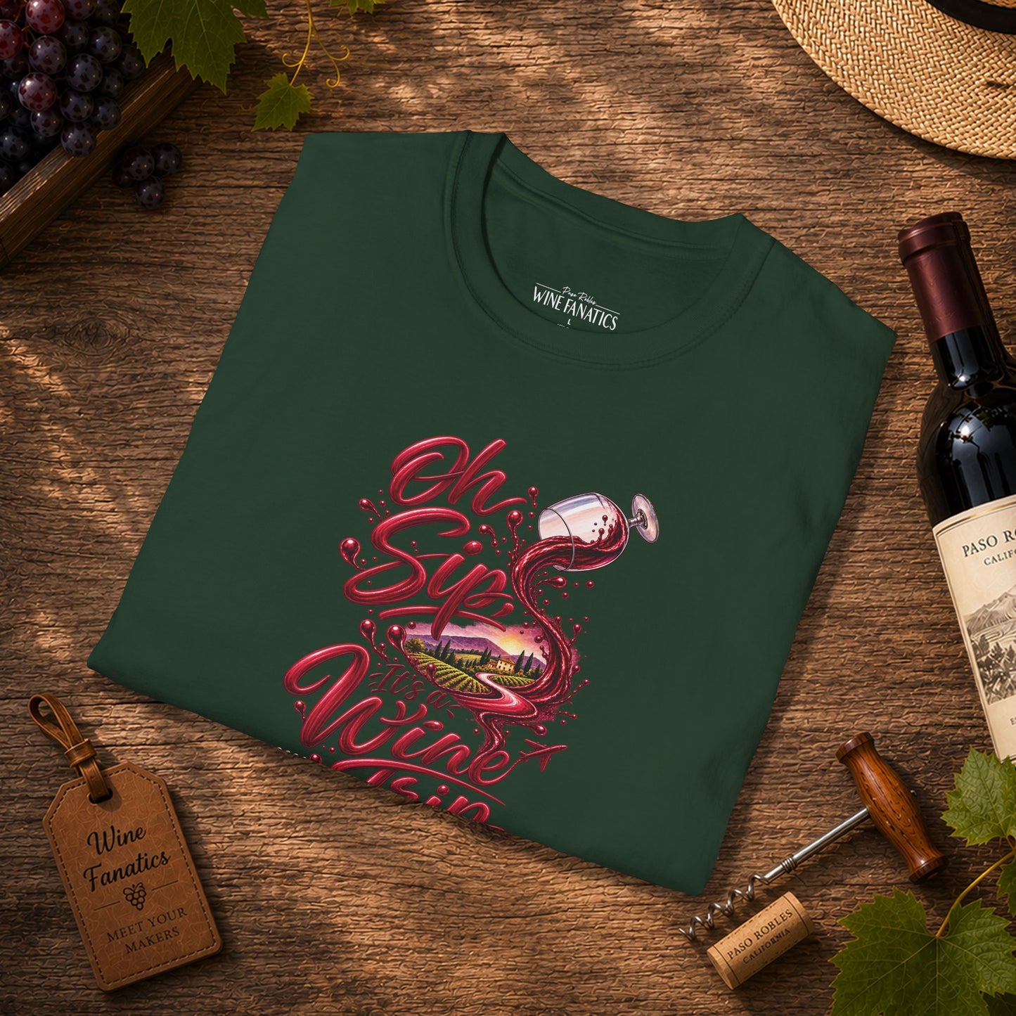 Oh Sip It's A Wine Trip Personalized Crewneck Tee