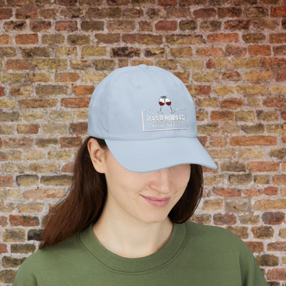 Paso Robles Wine Fanatics Toast Embroidered White Banner Cap