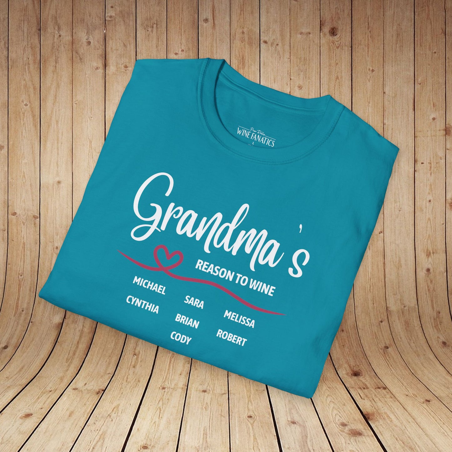Grandma's Reason To Wine Personalized T-Shirt