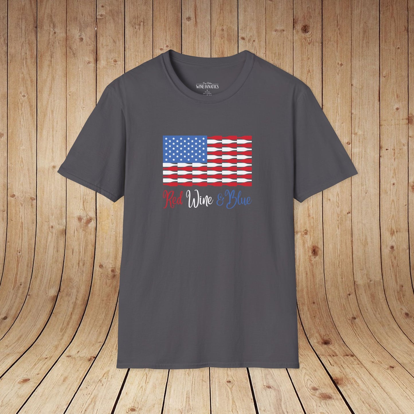 Red Wine & Blue Independence Day Unisex Softstyle T-Shirt