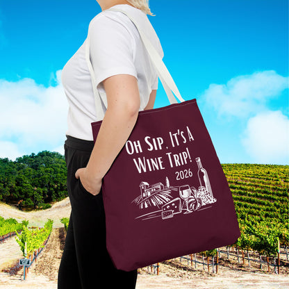 Oh Sip It's A Wine Trip 2026 Personalized Tote Bag