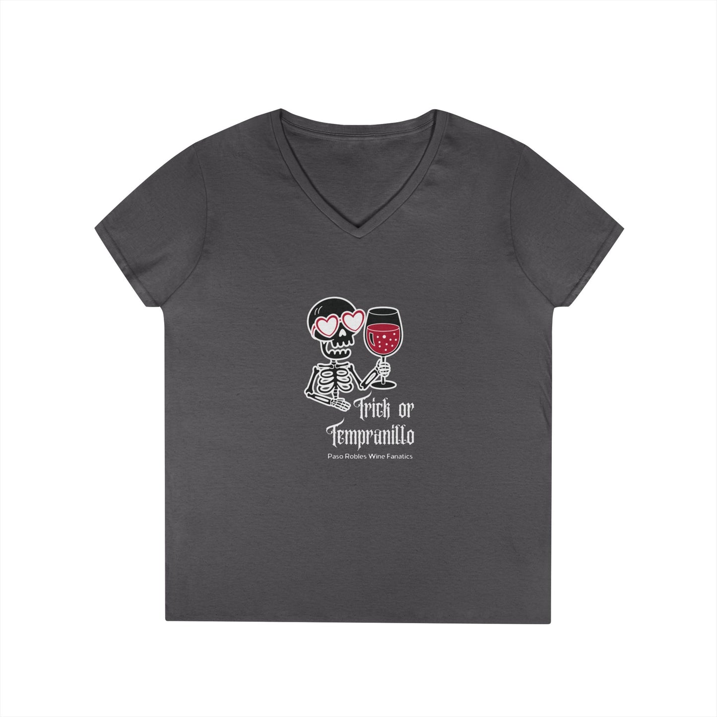Trick or Tempranillo Ladies V-Neck Tee