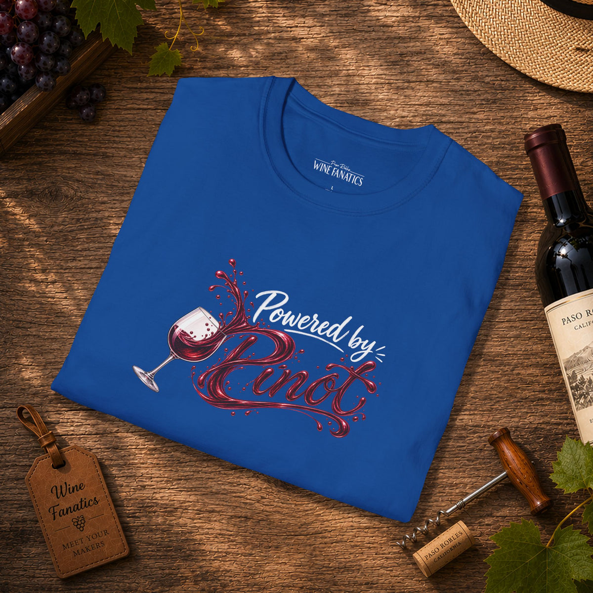 Powered By Pinot Crewneck T-Shirt