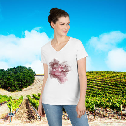 This Is My Wine Tasting Shirt Ladies V-Neck Tee