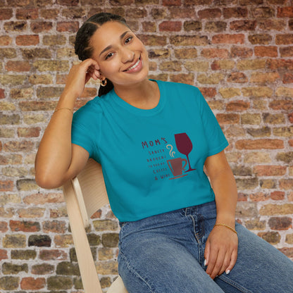 Mom's sanity brought to you by Coffee & Wine Crewneck Tee