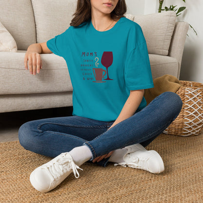 Mom's sanity brought to you by Coffee & Wine Crewneck Tee