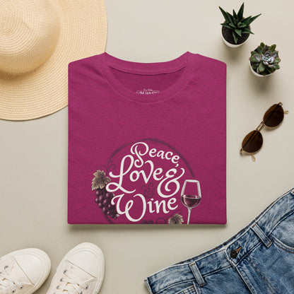 Peace, Love & Wine Crewneck Tee
