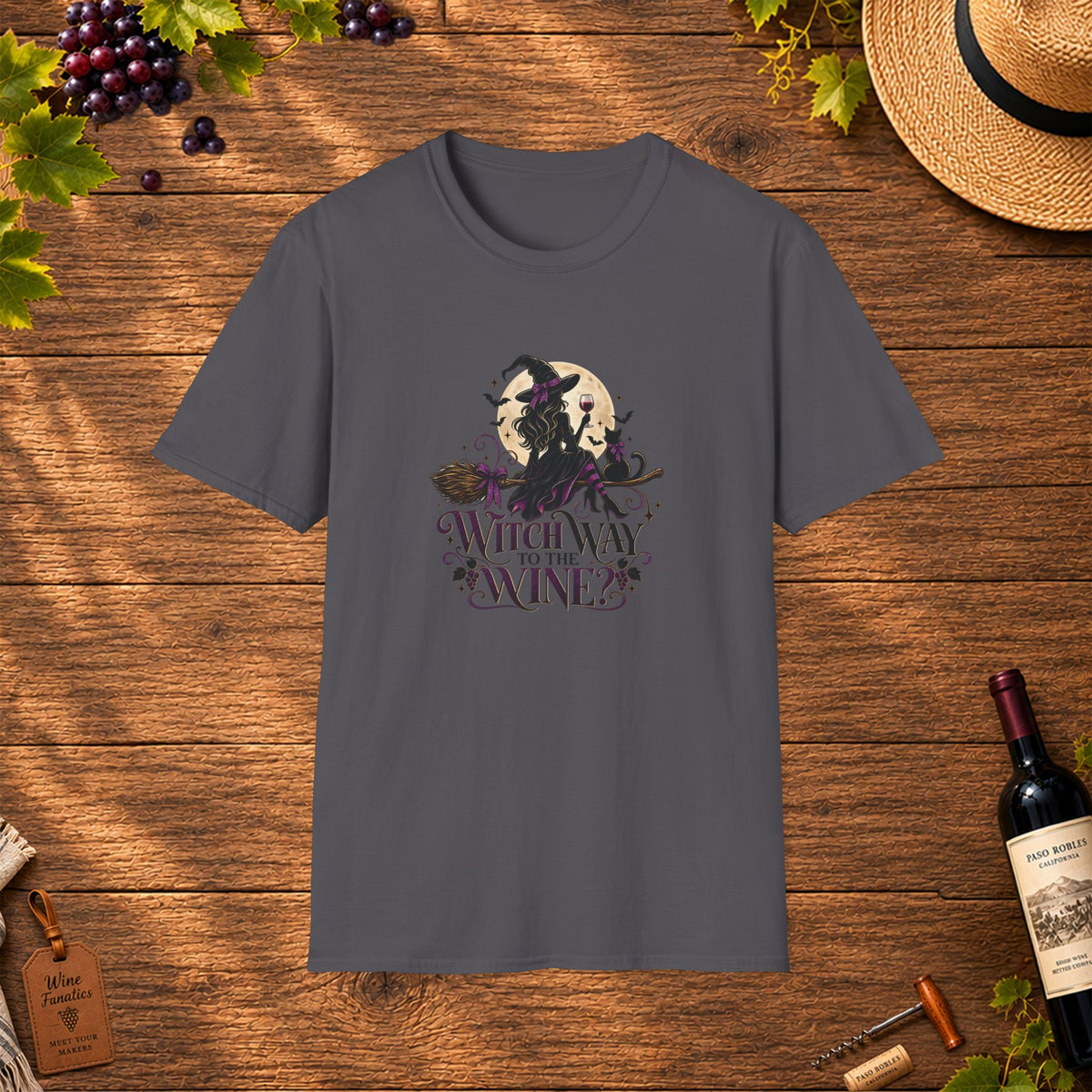 Witch Way To The Wine Unisex Softstyle T-Shirt