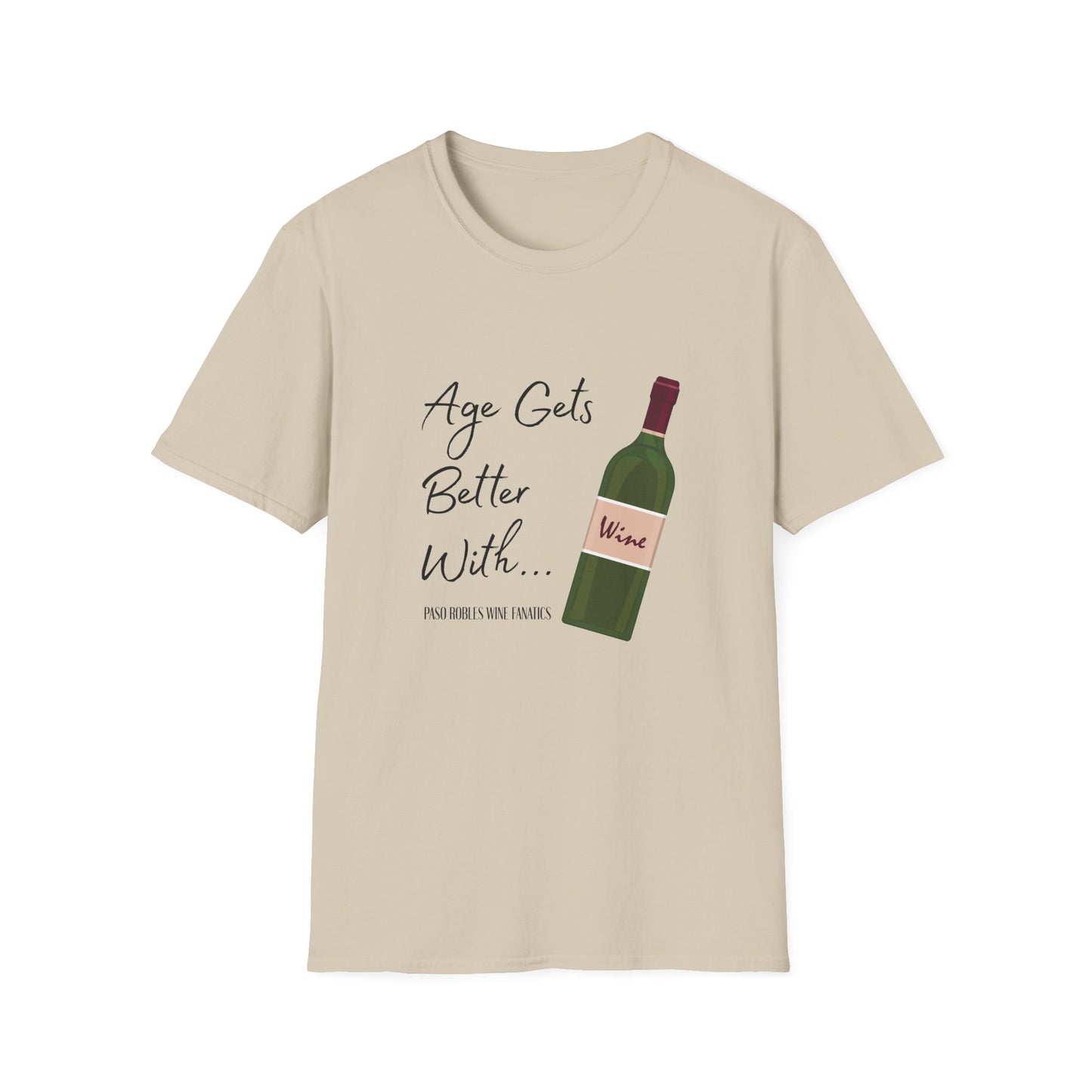 Age Gets Better With Wine Unisex Softstyle T-Shirt