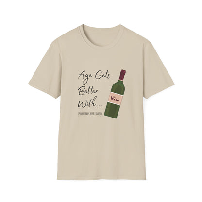 Age Gets Better With Wine Unisex Softstyle T-Shirt