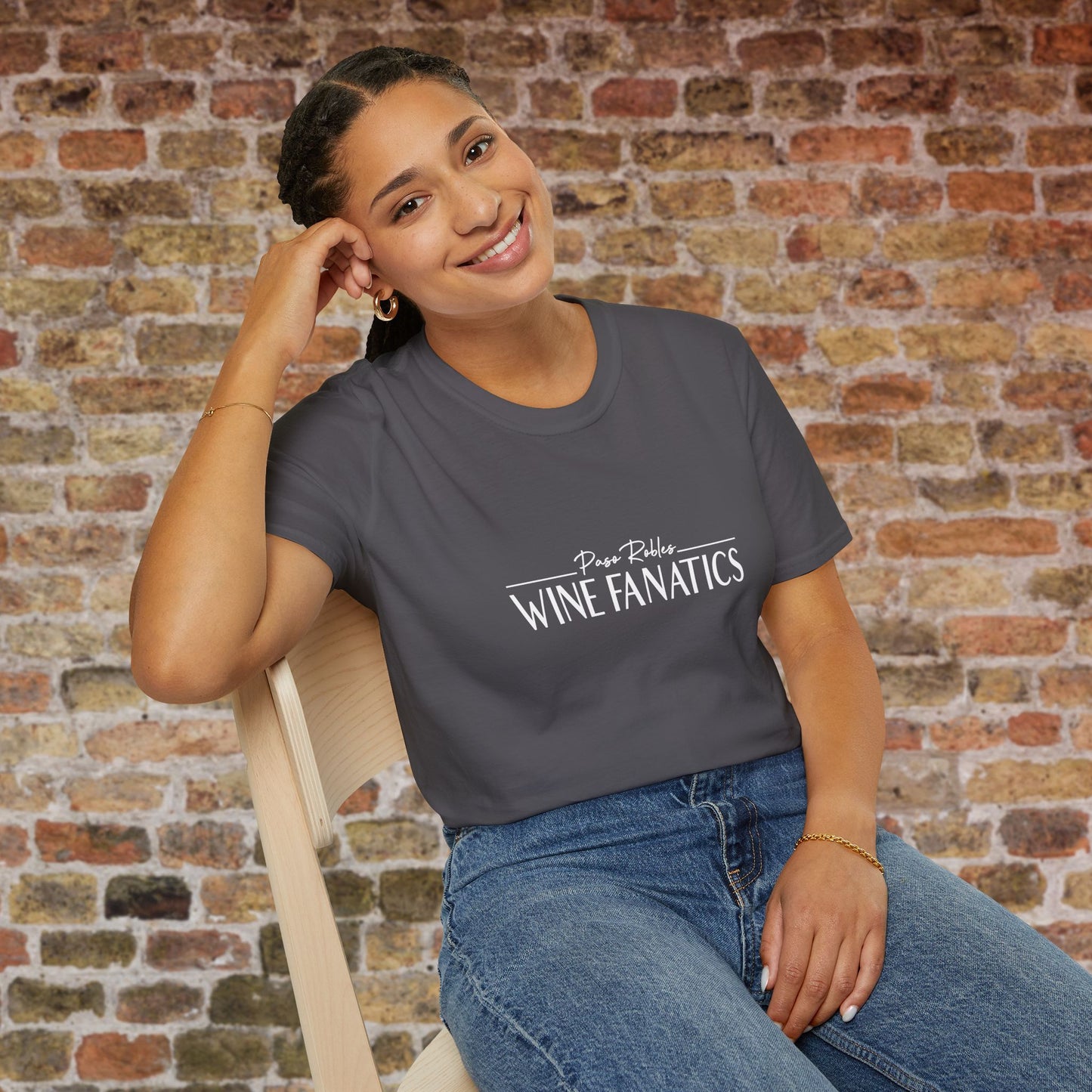 Paso Robles Wine Fanatics Logo Crewneck T-Shirt