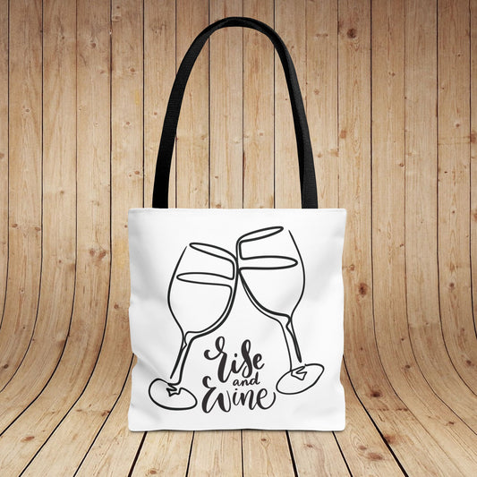 Rise & Wine Personalized Tote Bag
