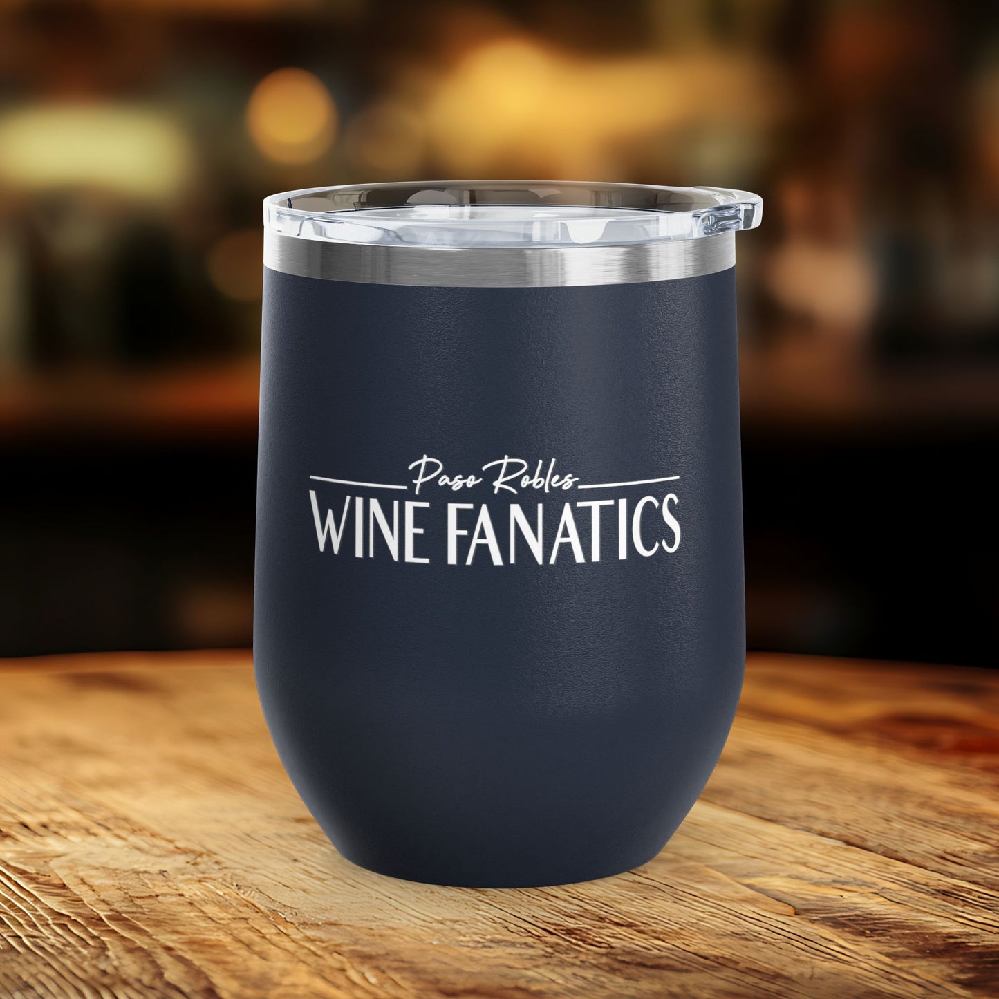 Paso Robles Wine Fanatics Logo 12oz Wine Tumbler